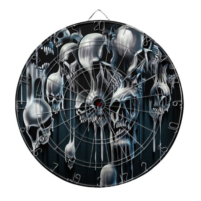 Tropfende Schädel Dartscheibe (vorne)