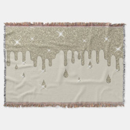 Tropfende Silber-Glitzer-Wirkung und Glitzern Decke