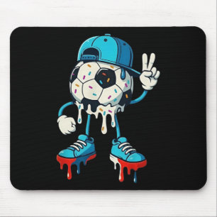 Tropfender Fußball Ll Friedenshand Cooles Street-A Mousepad