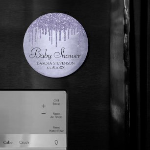 Tropfender lila Glitter   Lavendel-Zuckerguss-Rege Magnet