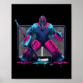 Tropfender Torwart Eishockeyspieler Männer Frauen Poster