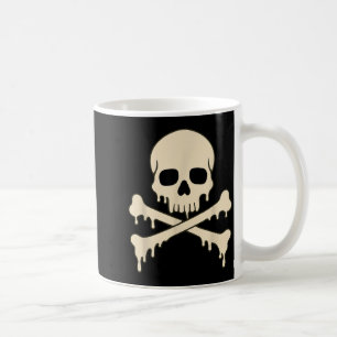 Tropfender Totenkopf-Schädel-Horror-Piratenskelett Kaffeetasse