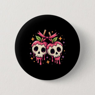 Tropfender Totenkopf Zuckeräpfel Kawaii Halloween- Button