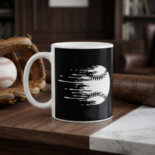Tropfendes Baseball-Design für kühne Sportfans Kaffeetasse