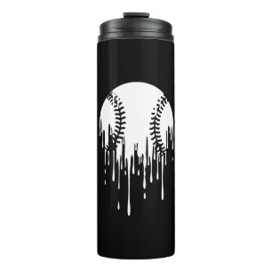 Tropfendes Baseball-Design für kühne Sportfans Thermosbecher