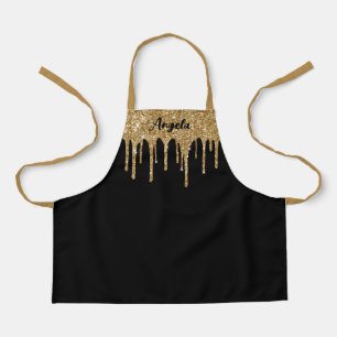 Tropfendes Gold Glitter Glam Personalisiert S Schürze