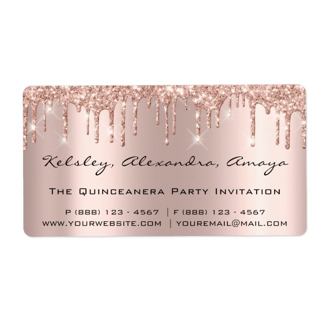 Tropfens Spark Rose Bridal Sweet 16. Quinceanera (Vorne)