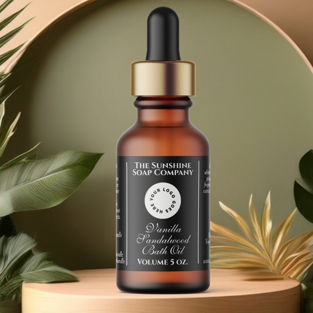 Tropferflasche für klassische schwarze Kosmetika Adressaufkleber (Von Creator hochgeladen)