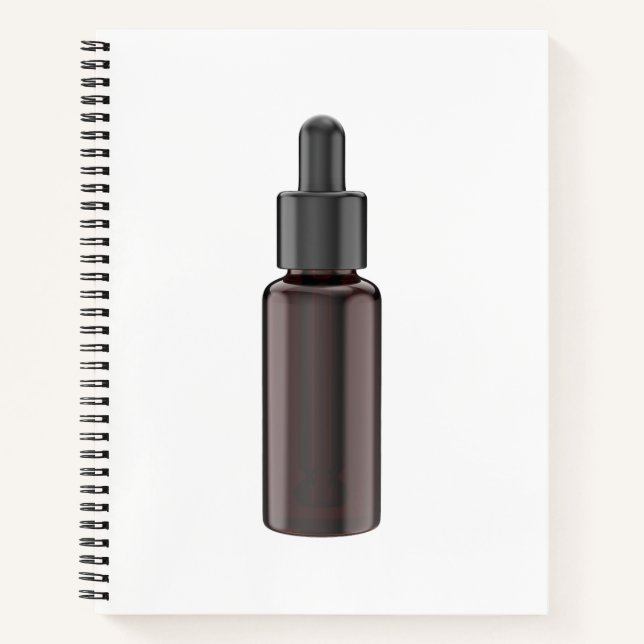 Tropferflasche mit Pipette Notizbuch (Vorderseite)