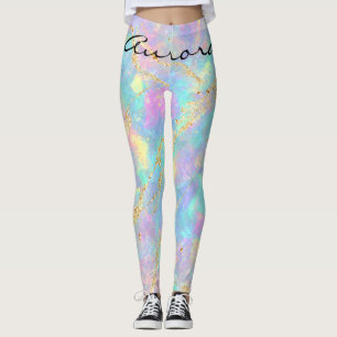 Tropfisch Irisierender Opal-Marmor Schimmerndes Go Leggings