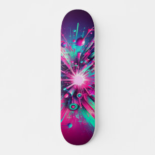 Tropfneon-Paint-Muster Skateboard