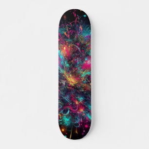 Tropfneon-Paint-Muster Skateboard
