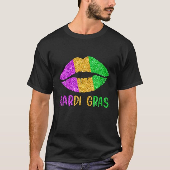 Tropfschlupf Fleur De Lys Mardi Gras Funny T-Shirt (Vorderseite)
