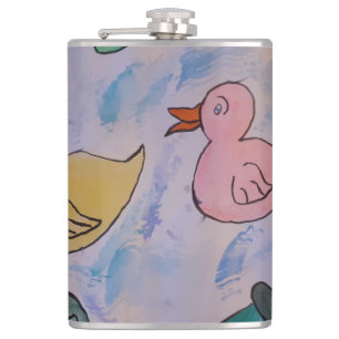 Tropfseile auf Ducklings Vinyl Wrapped Flask Flachmann
