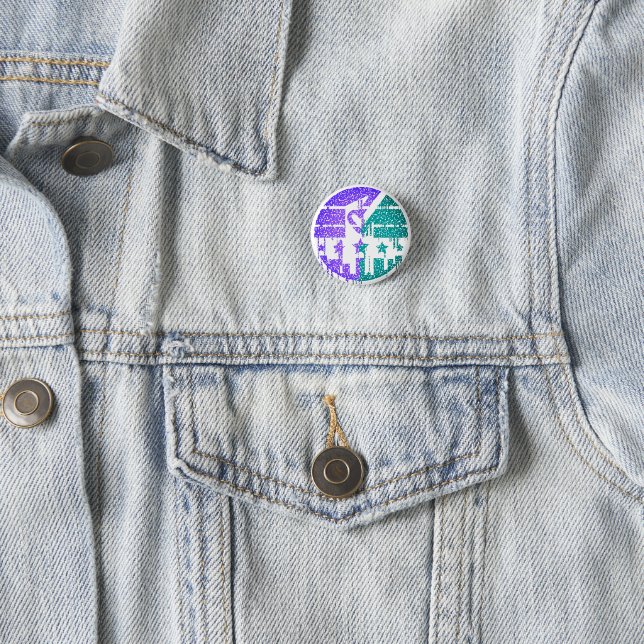 Tropfspekeln - Farbenfrohe Konvergenz Button (Beispiel)