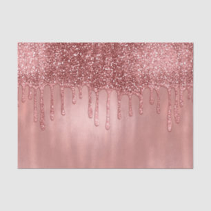 Tropft in Roségold Glitter Hübsche Rosa Tropfen Seidenpapier