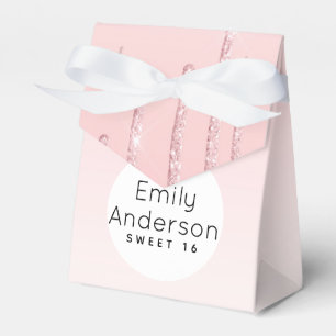 Tropfwein Glitzer Sweet 16 Pink Trendy 16. Party Geschenkschachtel