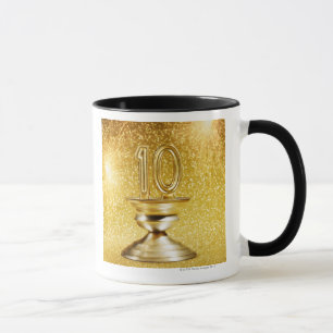 Trophäe der Goldzahl-10 Tasse