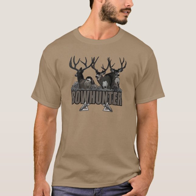 Trophäe sträubt sich Bowhunter T-Shirt (Vorderseite)