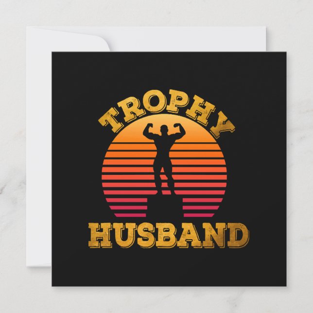 Trophäen-Ehemann Einladung (Vorderseite)