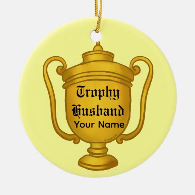 Trophäen-Ehemann Keramik Ornament (Vorne)
