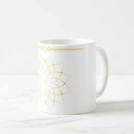 Trophie der Golden Geometric Blume Kaffeetasse