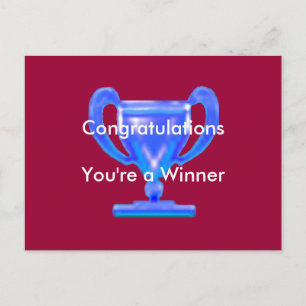 Trophy Blue Cup The MUSEUM Zazzle Geschenke Postkarte