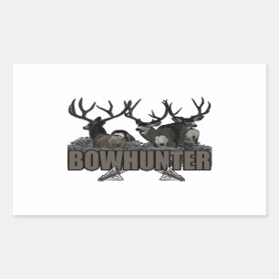 Trophy Bucks Bowhunter Rechteckiger Aufkleber