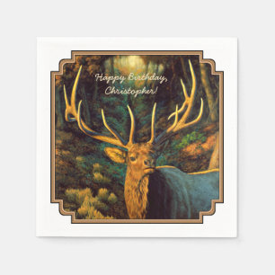 Trophy Bull Elk in Autumn Serviette