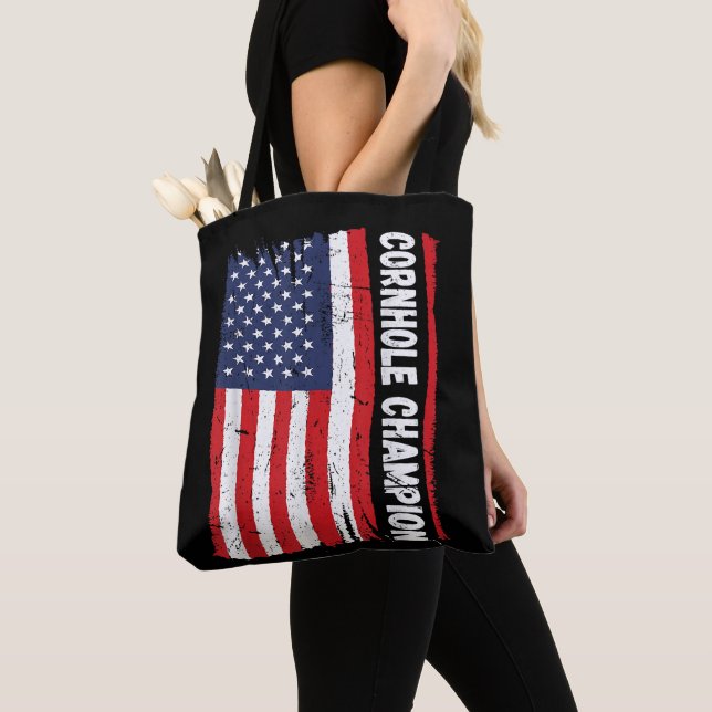 Trophy Champion Fun Bean Bag Cornhole Player Flag (Von Nahem)