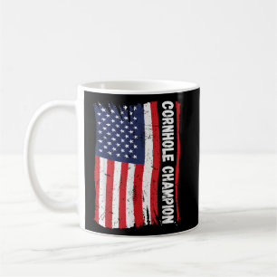 Trophy Champion Fun Bean Bag Cornhole Player Flag Kaffeetasse