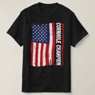 Trophy Champion Fun Bean Bag Cornhole Spielerflagg T-Shirt