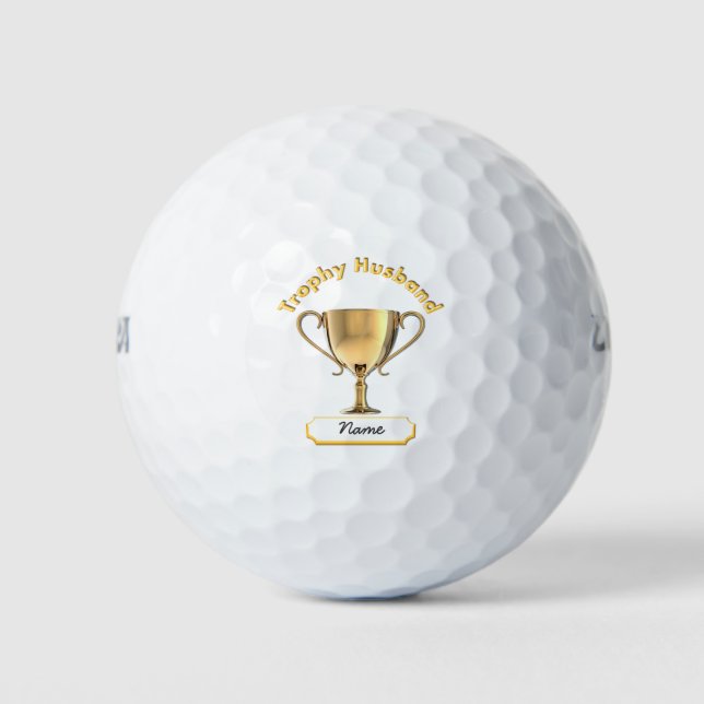 Trophy Cup für eine Trophäe 'Husband'. Golfball (Vorderseite)