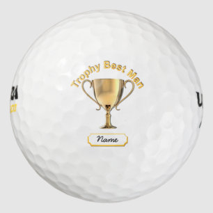 Trophy Cup für einen Trophäen 'Trauzeuge'. Golfball