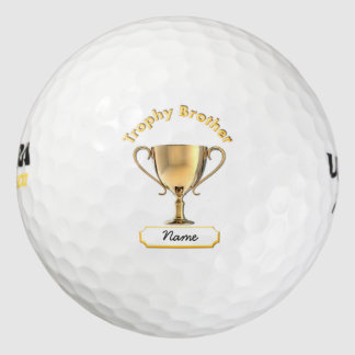 Trophy Cup für einen Trophäenbrüder auf einem Golf Golfball