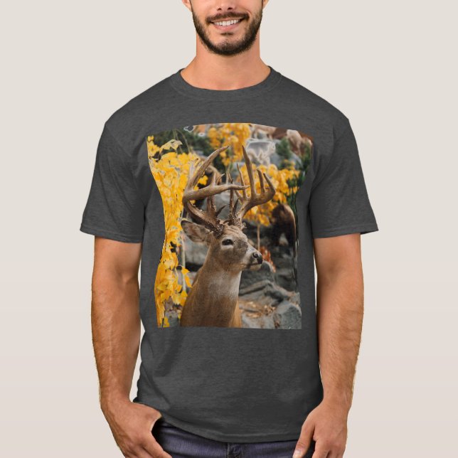 Trophy Deer Keramik Tile T-Shirt (Vorderseite)
