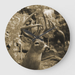 Trophy Deer Runde Wanduhr