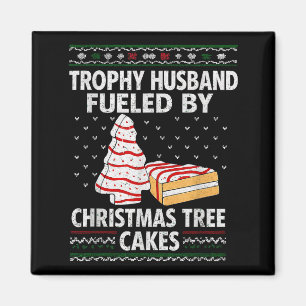 Trophy Ehemann Angetrieben Von Christmas Tree Cake Magnet
