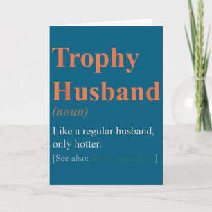 Trophy Ehemann Definition Lustiges Jubiläumsdesign Karte