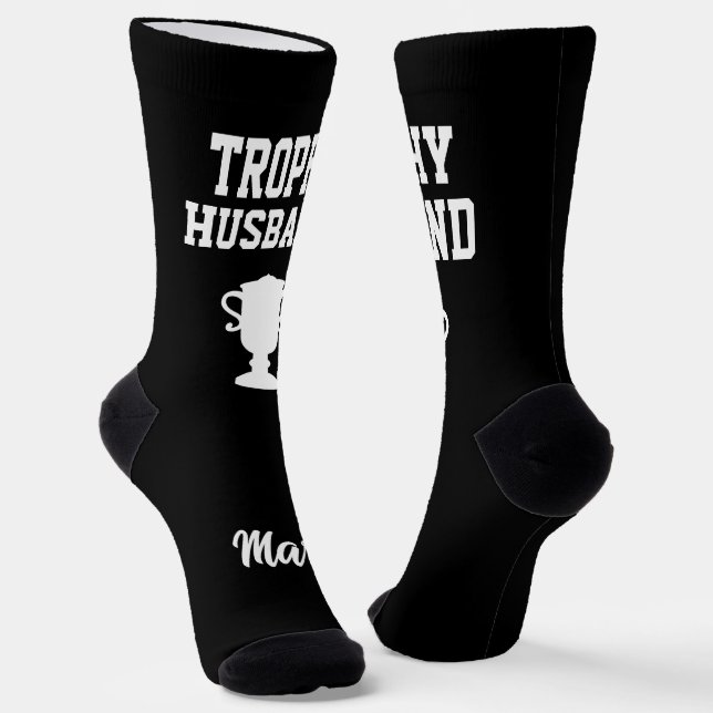 Trophy Ehemann-Geschenksocken mit individuellem Na Socken (Gewinkelt)