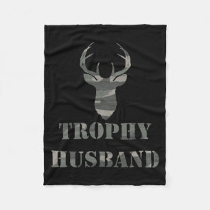 Trophy Ehemann Lustiges Männergeschenk T-Shirt Fleecedecke