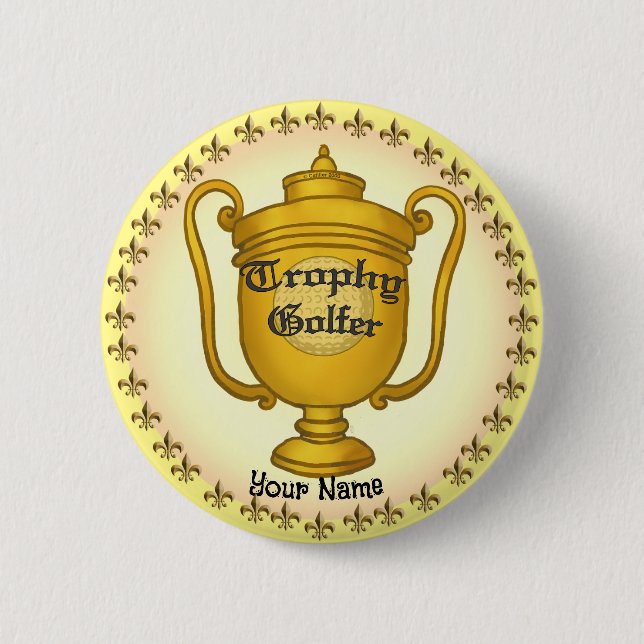 Trophy Golfer Golf Button (Vorderseite)