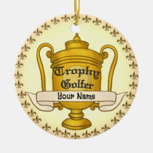 Trophy Golfer Golf Keramik Ornament