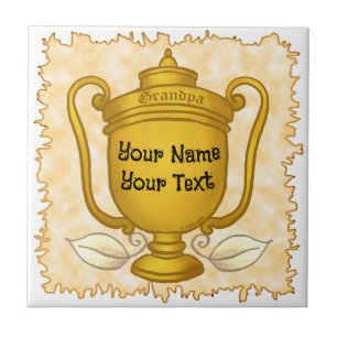 Trophy Grandpa Golf Fliese