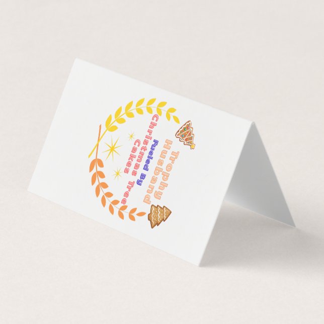 Trophy Husband Fueled by Christmas Tree Cakes Visitenkarten (Vorderseite)