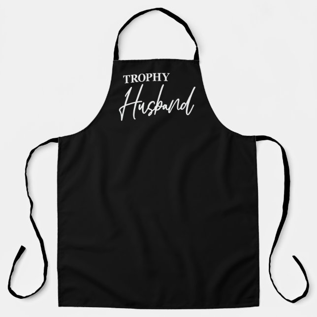 Trophy Husband Matching Ehefrau Hochzeitstag Schürze (Vorderseite)