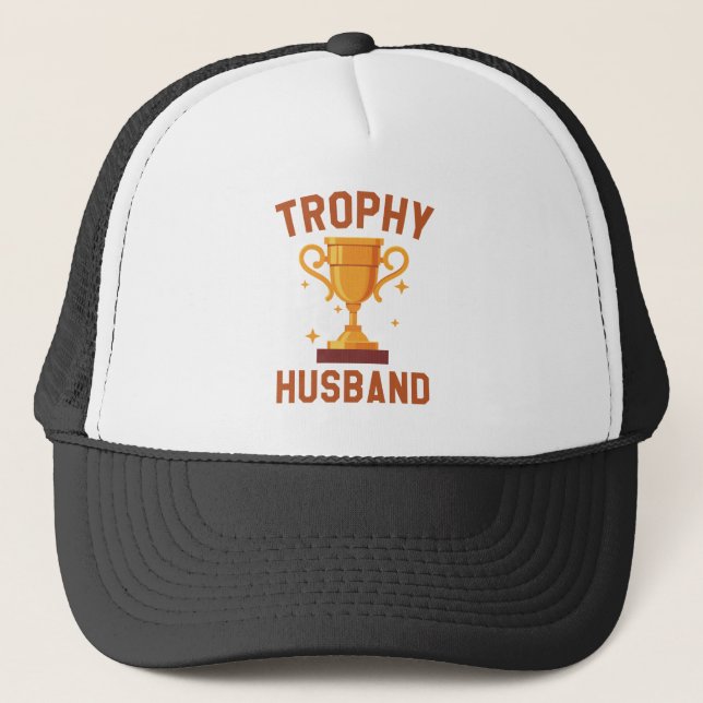 Trophy Husband Truckerkappe (Vorderseite)