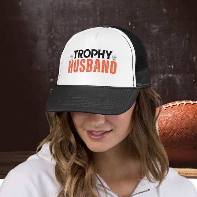 Trophy Husband Vater Cap - Funny Embroibesettet Ha Truckerkappe (Trophy Husband: The Perfect Gift for him Trucker Hat)