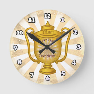 Trophy-Mama Runde Wanduhr