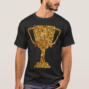 Trophy-T - Shirt aus Gold-Sequins